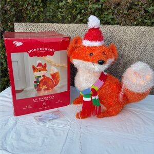 Target Wondershop 22" Lit Tinsel Fox Christmas Indoor Outdoor Yard Decor Works